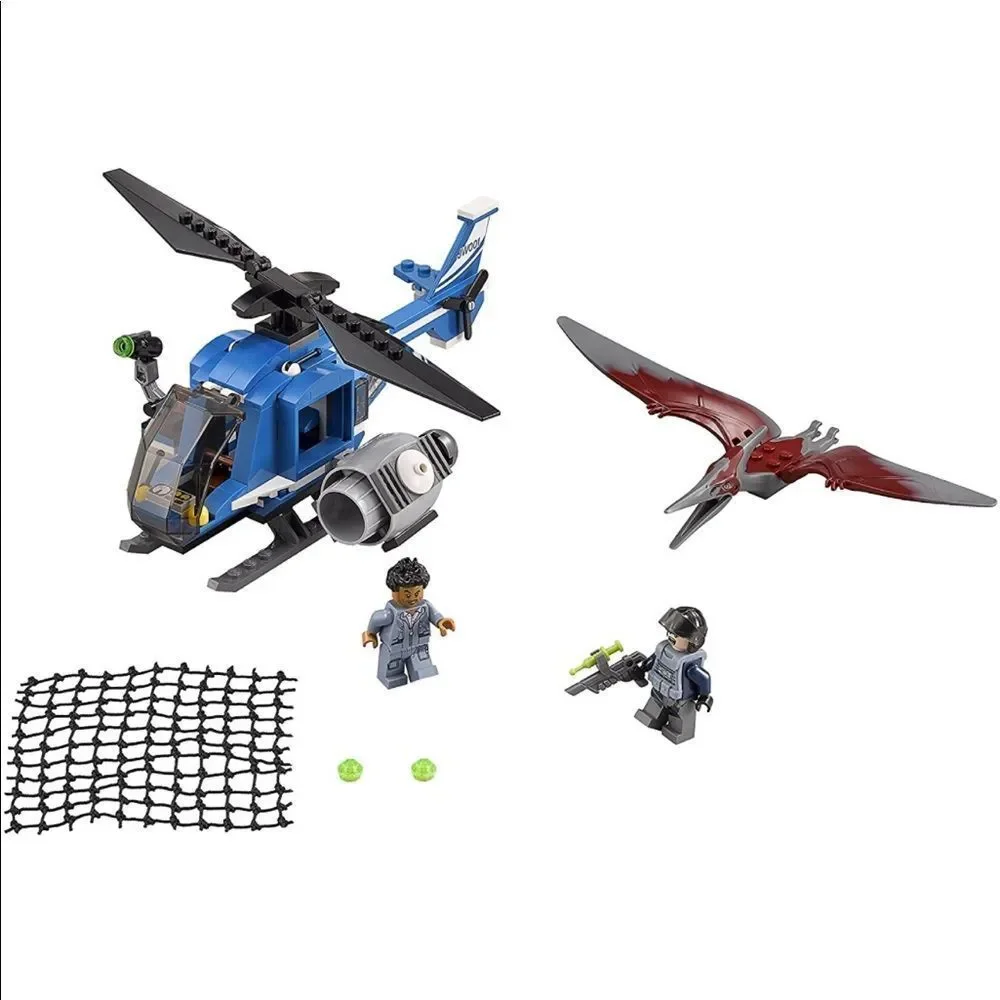New Legos 75915 Jurassic World Pteranodon Capture Dinosaurs Helicopter Park ACU